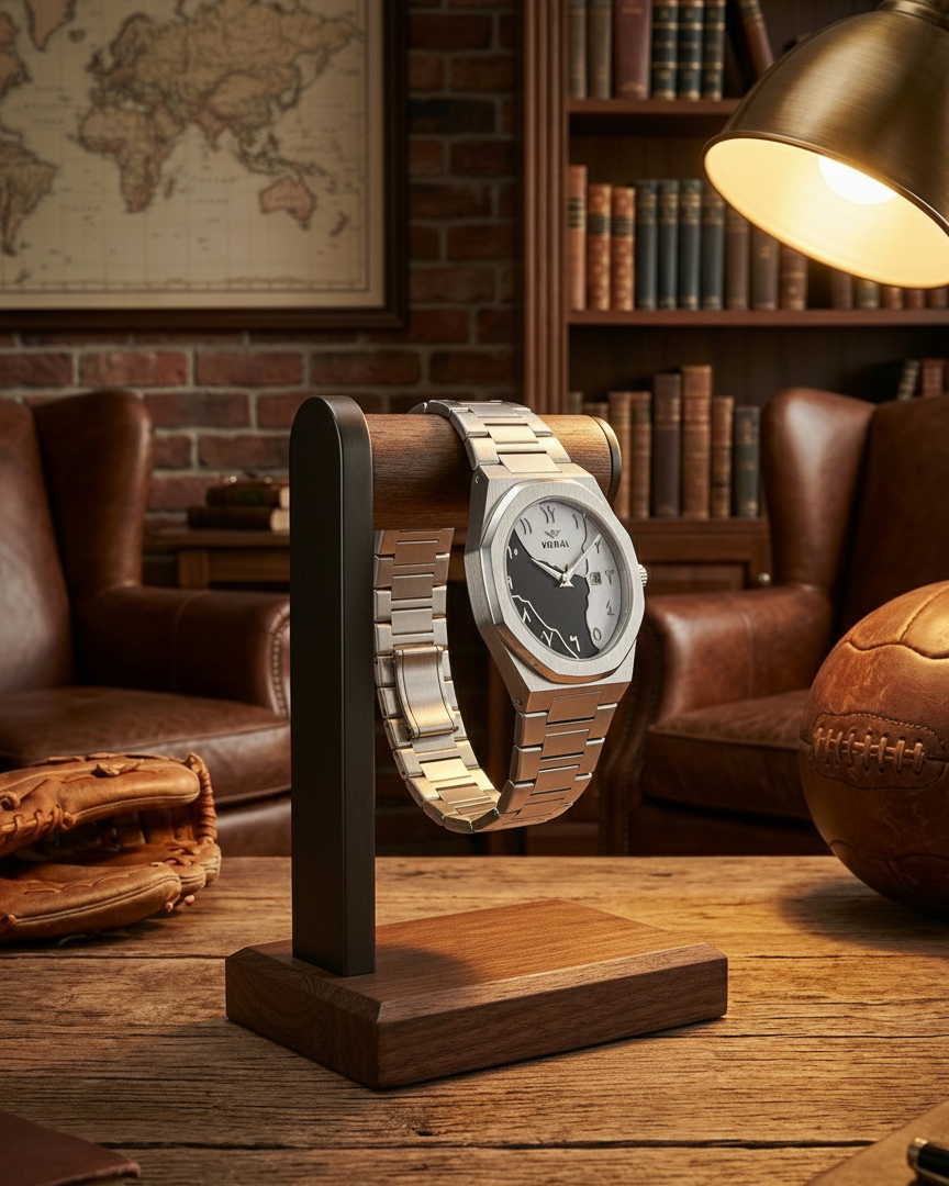 World Dial  Brushed Steel Finish