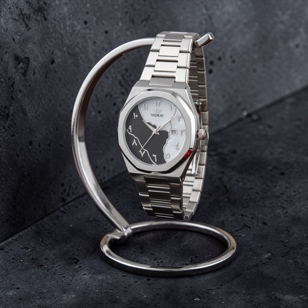 World Dial  Brushed Steel Finish
